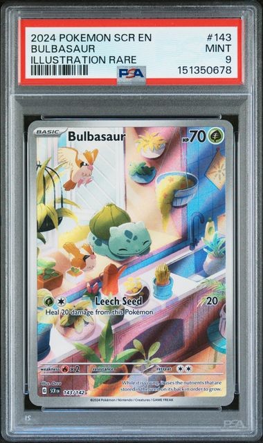 PSA MINT 9 – Bulbasaur 143 Pokemon Scr En-Stellar Crown