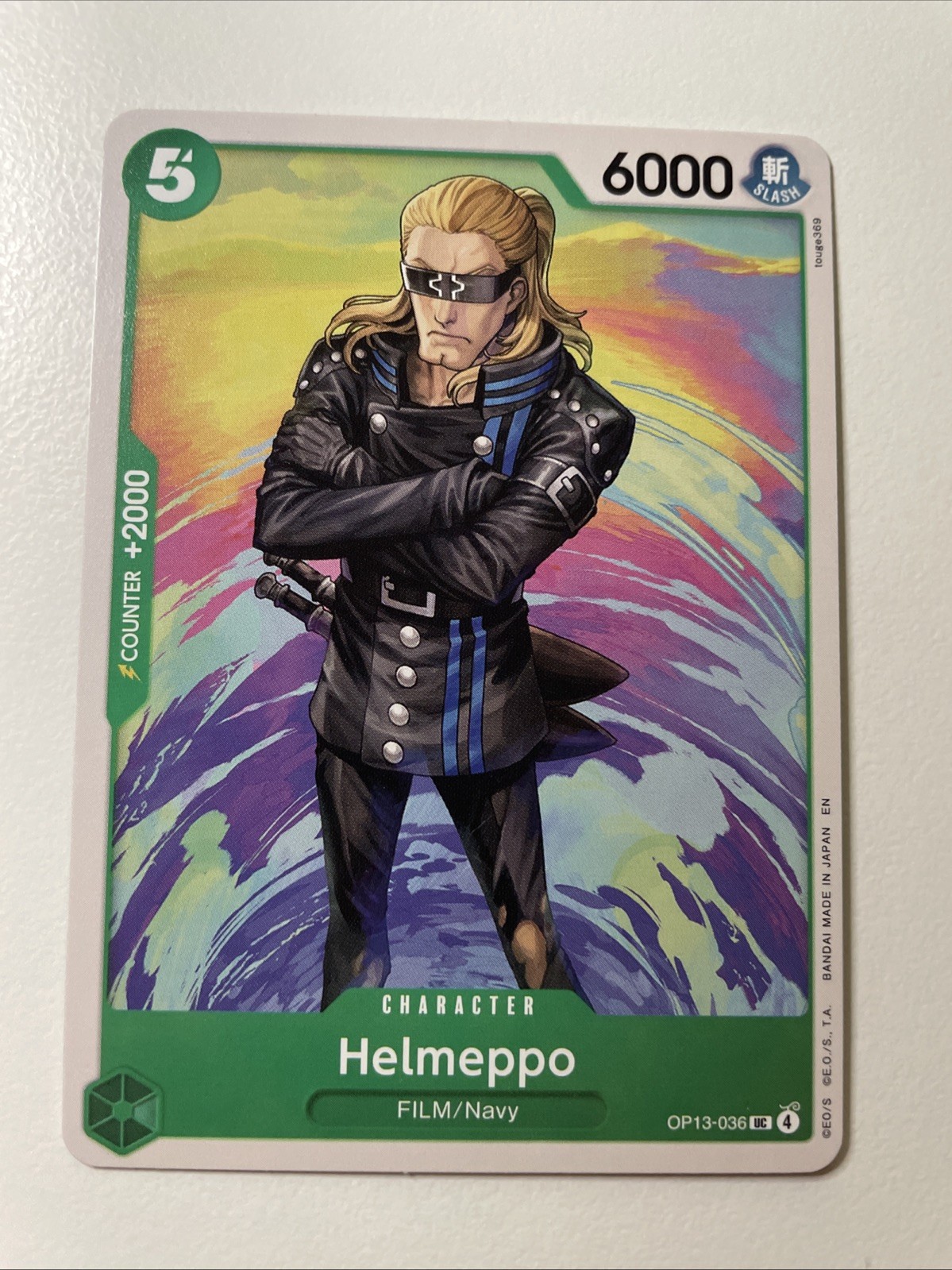 Helmeppo OP13-036 English UC Carrying On His Will One Piece TCG CCG FREE SHIP 4+