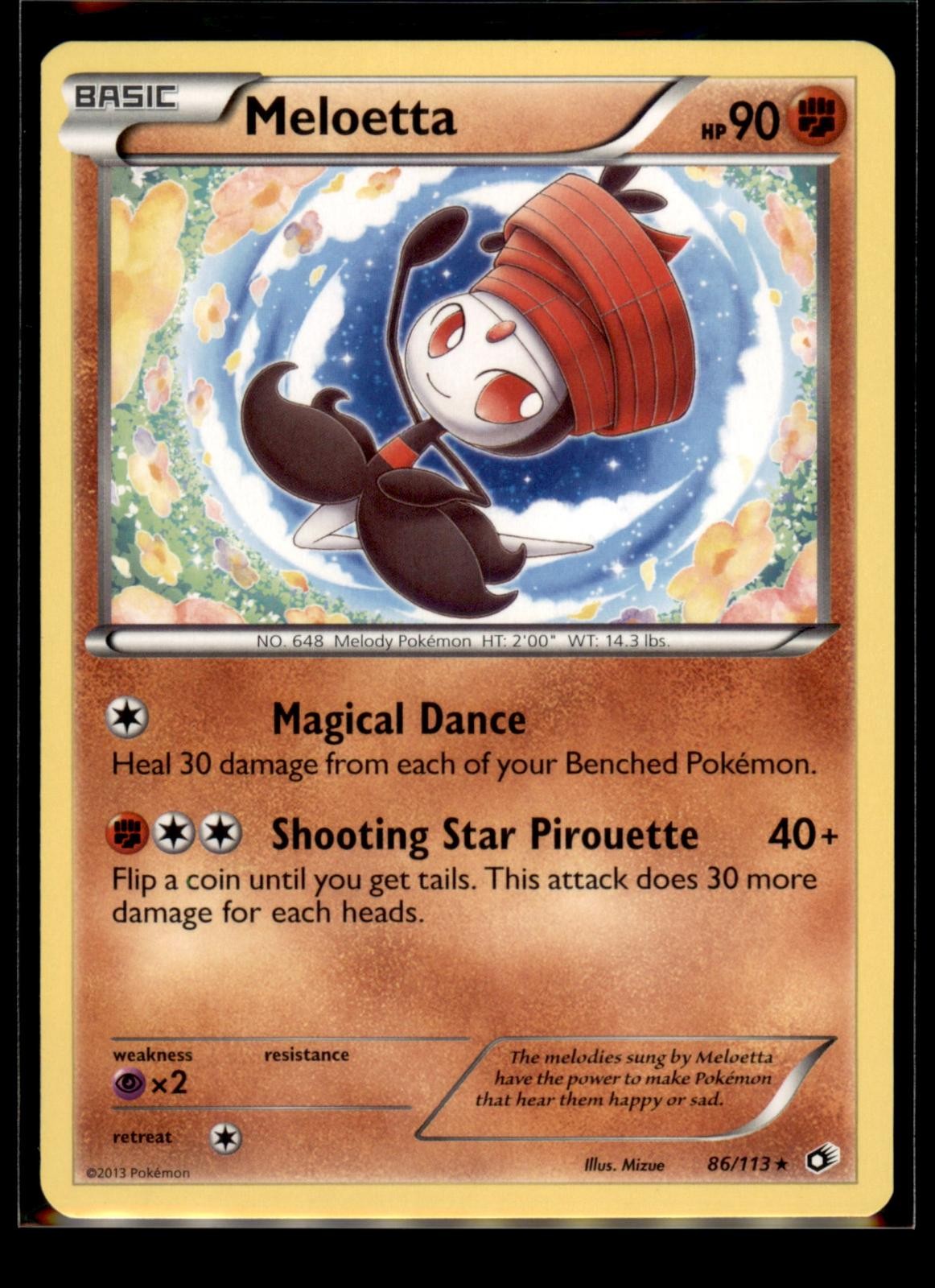Meloetta (86) 86/113 Rare Legendary Treasures Pokemon Lightly Played