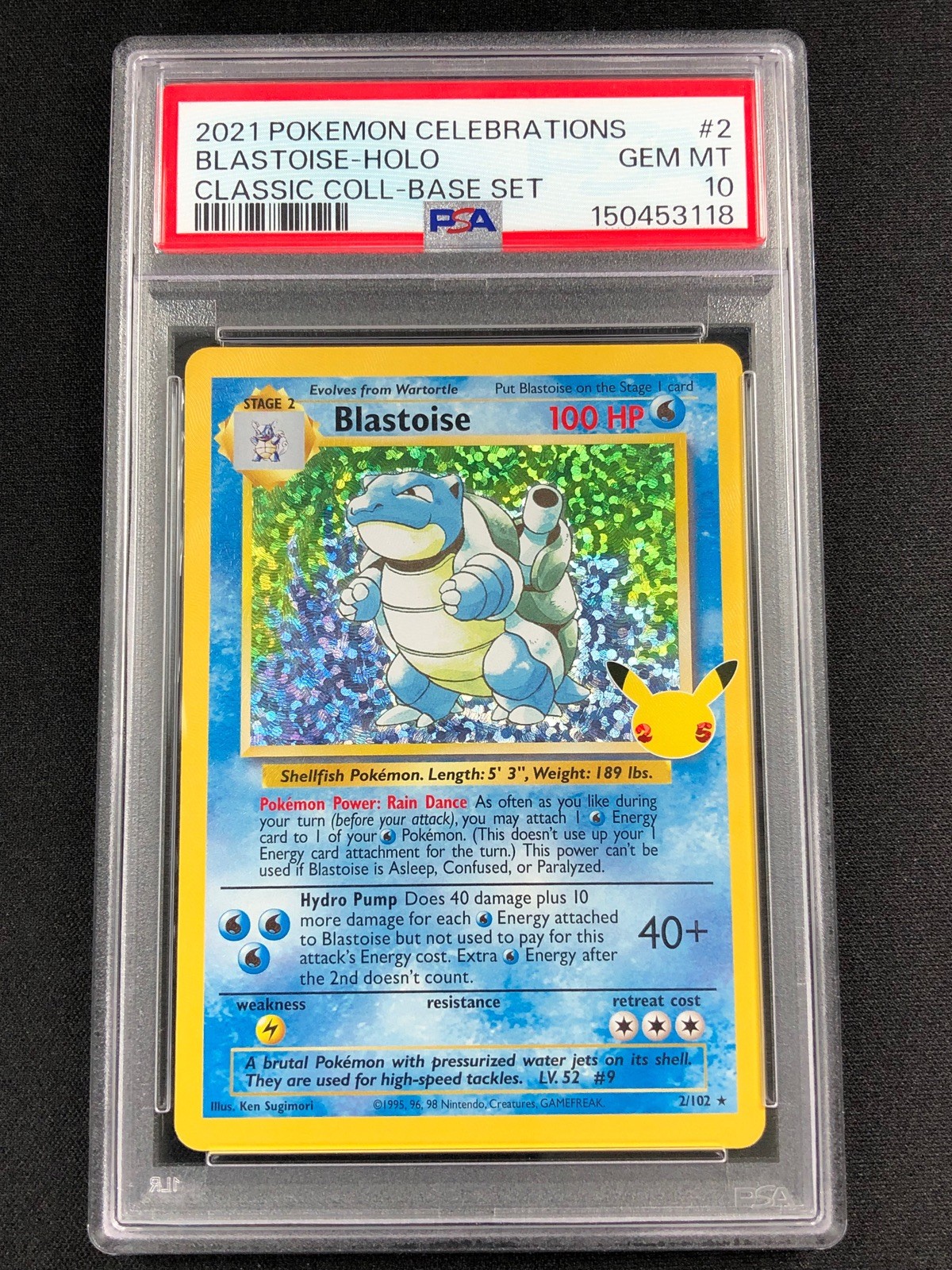 Pokemon 2021 Blastoise 2/102 Holo PSA 10