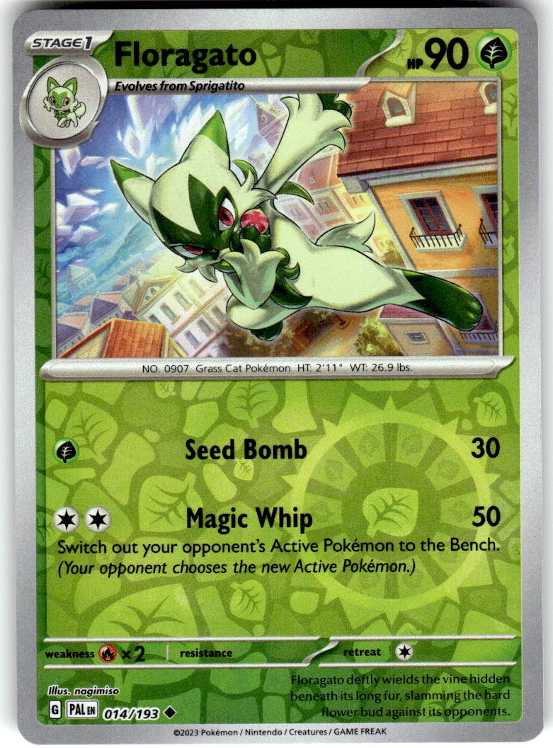 Floragato 014/193 Uncommon Paldea Evolved Pokemon Reverse Holo NM/M