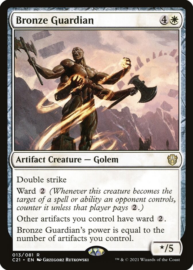 MTG Magic the Gathering Bronze Guardian (13/466) Commander 2021 LP