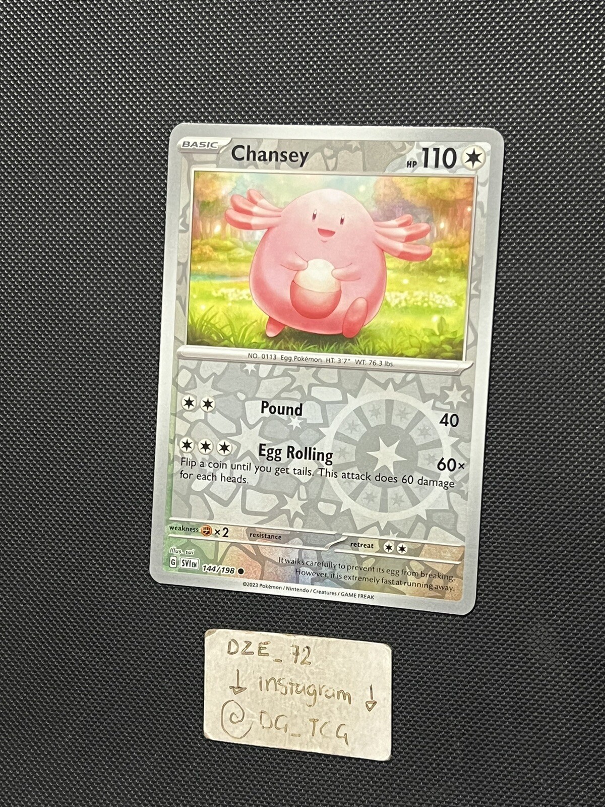 Pokemon Scarlet & Violet – Chansey – 144/198 – Reverse Holo – M/NM