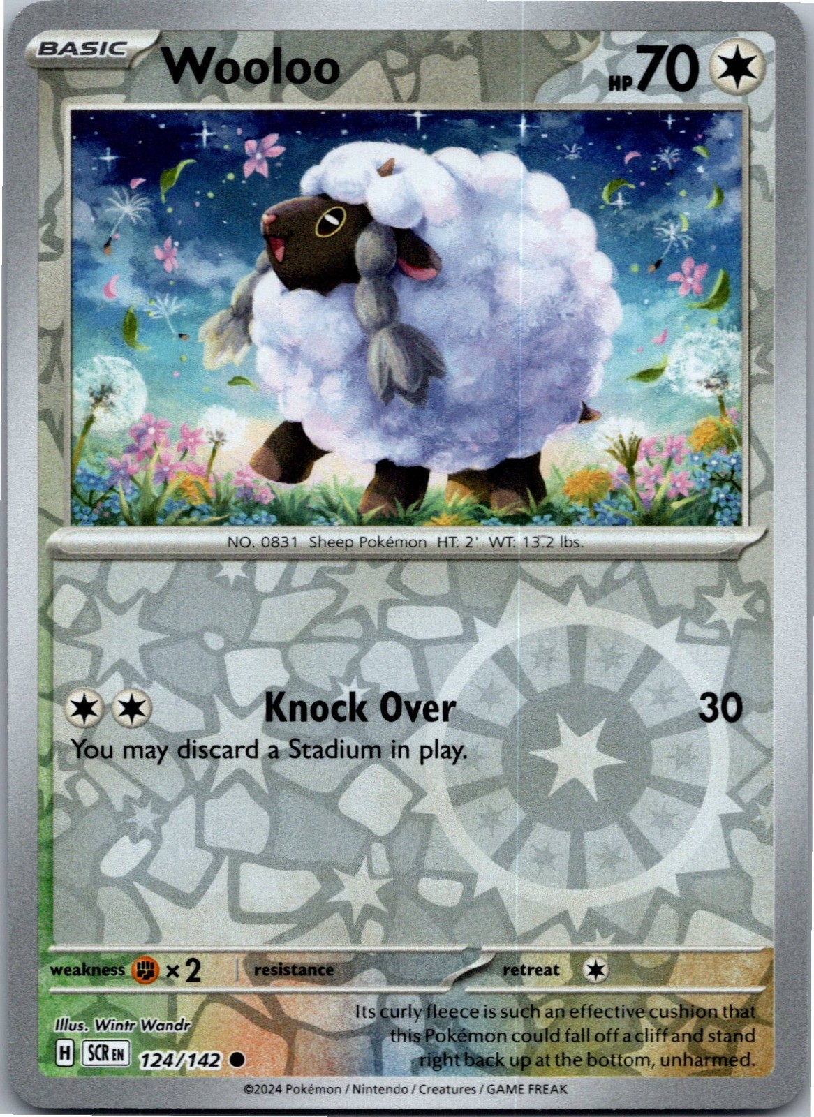 Wooloo – SV07: Stellar Crown 124/142 – Common – Reverse Holo