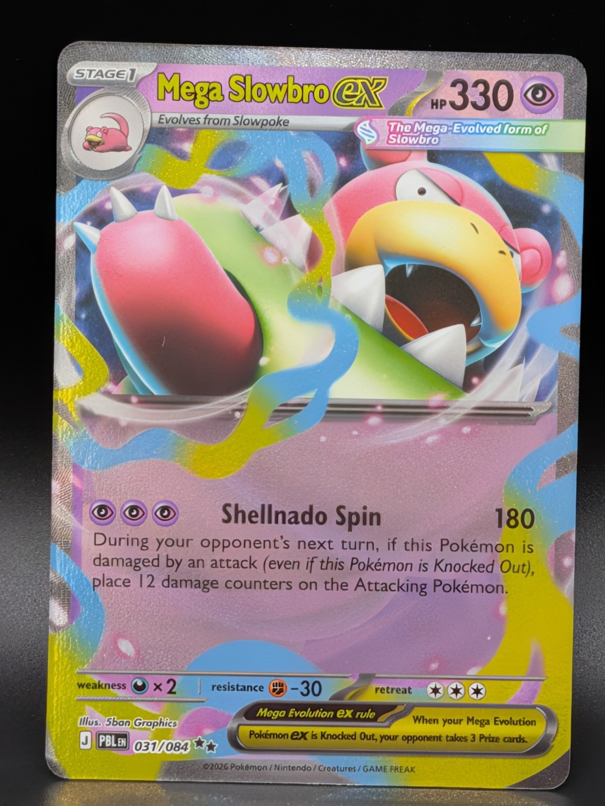 Mega Slowbro ex Holo Double Rare ME05: Pitch Black 031/084 NM