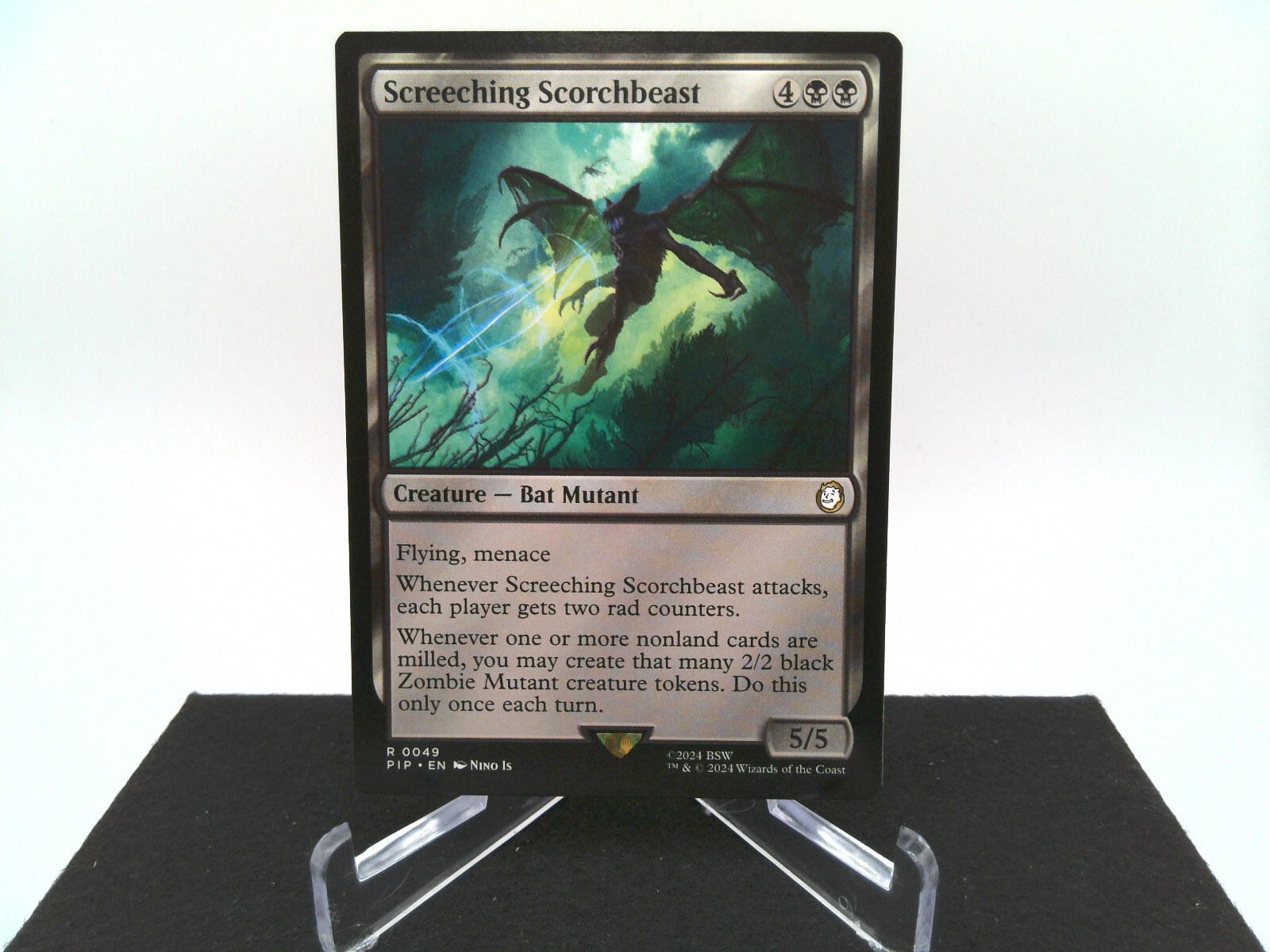 Screeching Scorchbeast 0049 Universes Beyond: Fallout PIP MTG Magic