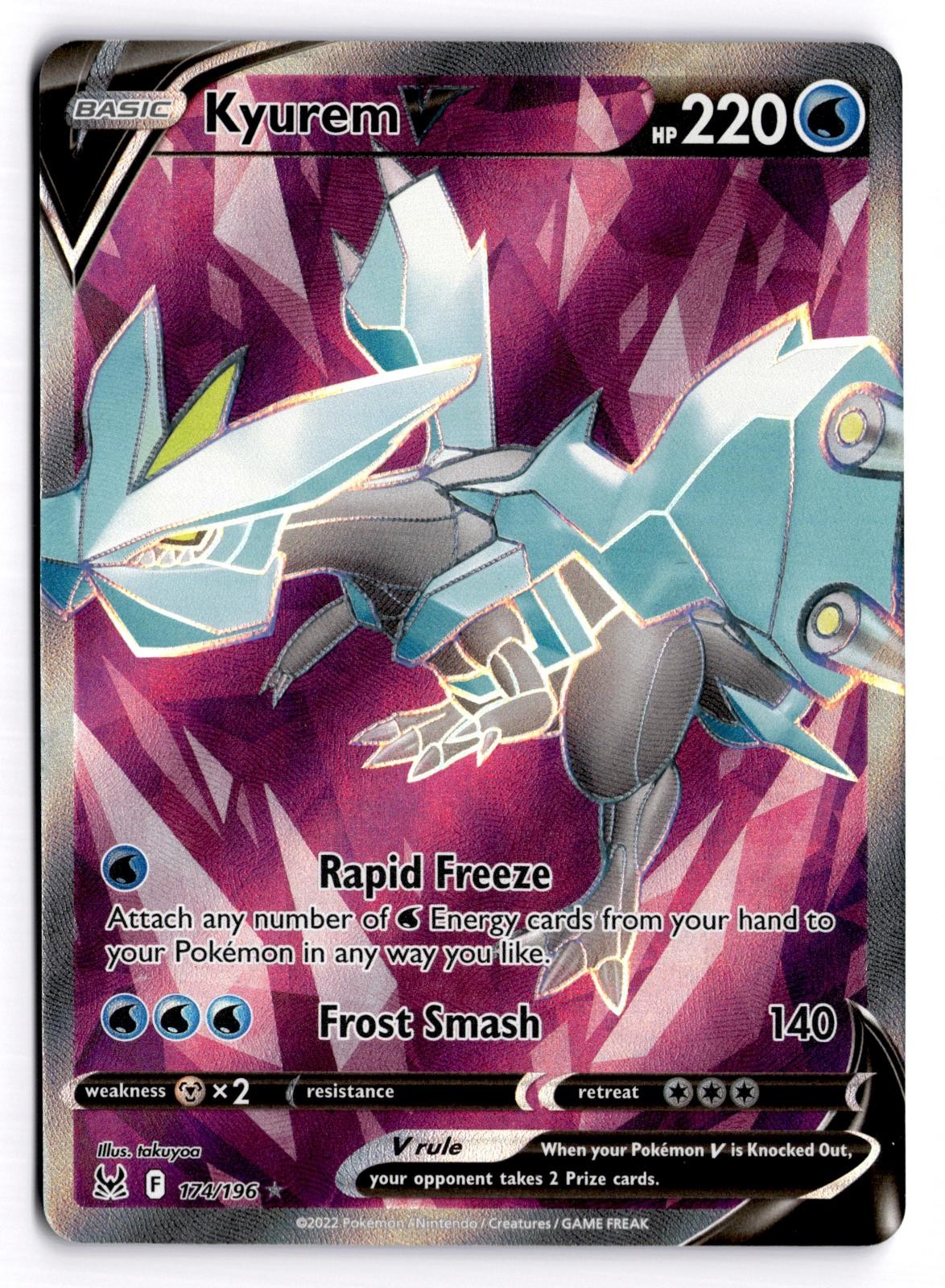 Kyurem V 174/196 Ultra Rare Lost Origin Pokemon Holo Near Mint