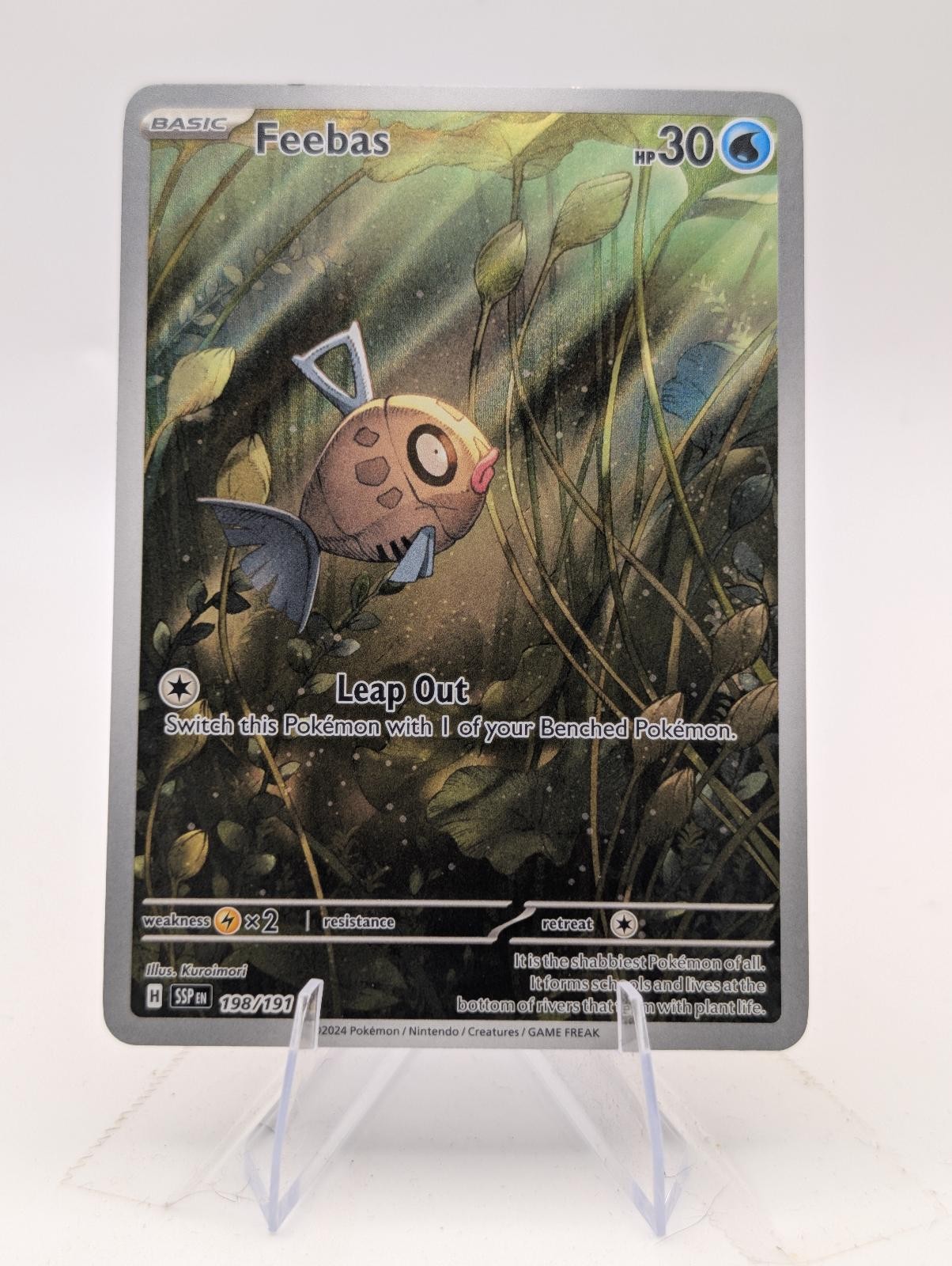 Feebas 198/191 Illustration Rare Surging Sparks Pokemon Holo Near Mint