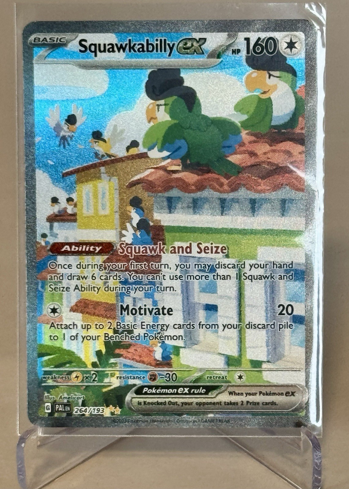 Pokémon TCG Squawkabilly ex 264/193 Paldea Evolved Holo Secret Rare ENG 160HP