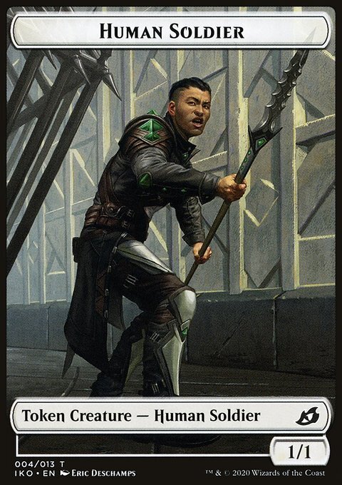 MTG Token – Human Soldier (4/403) Ikoria Lair of Behemoths LP