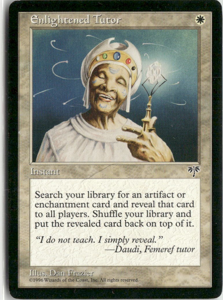 MTG 1996 Enlightened Tutor Mirage Magic LP