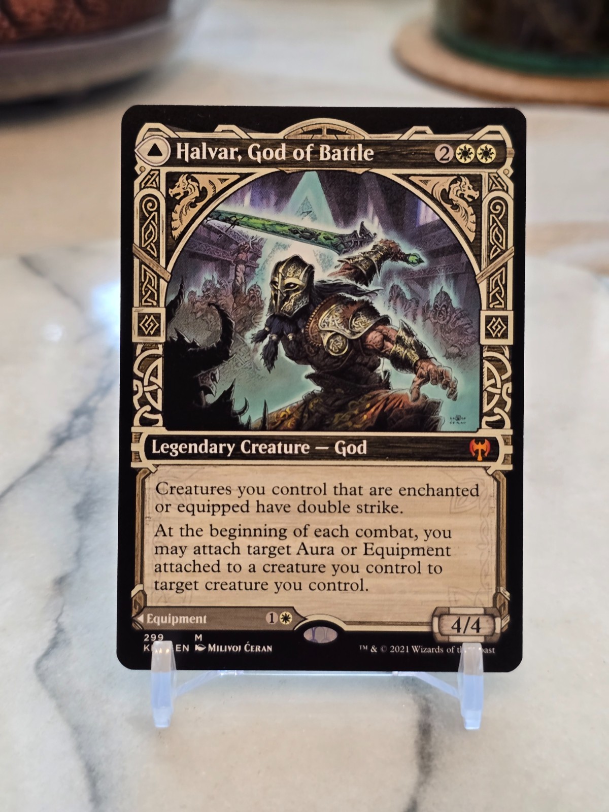MTG Halvar, God of Battle (Showcase) Kaldheim Regular NM