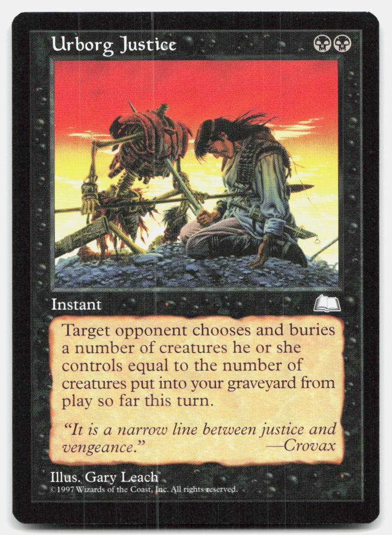 Urborg Justice Rare Weatherlight Magic: The Gathering Lightly Played