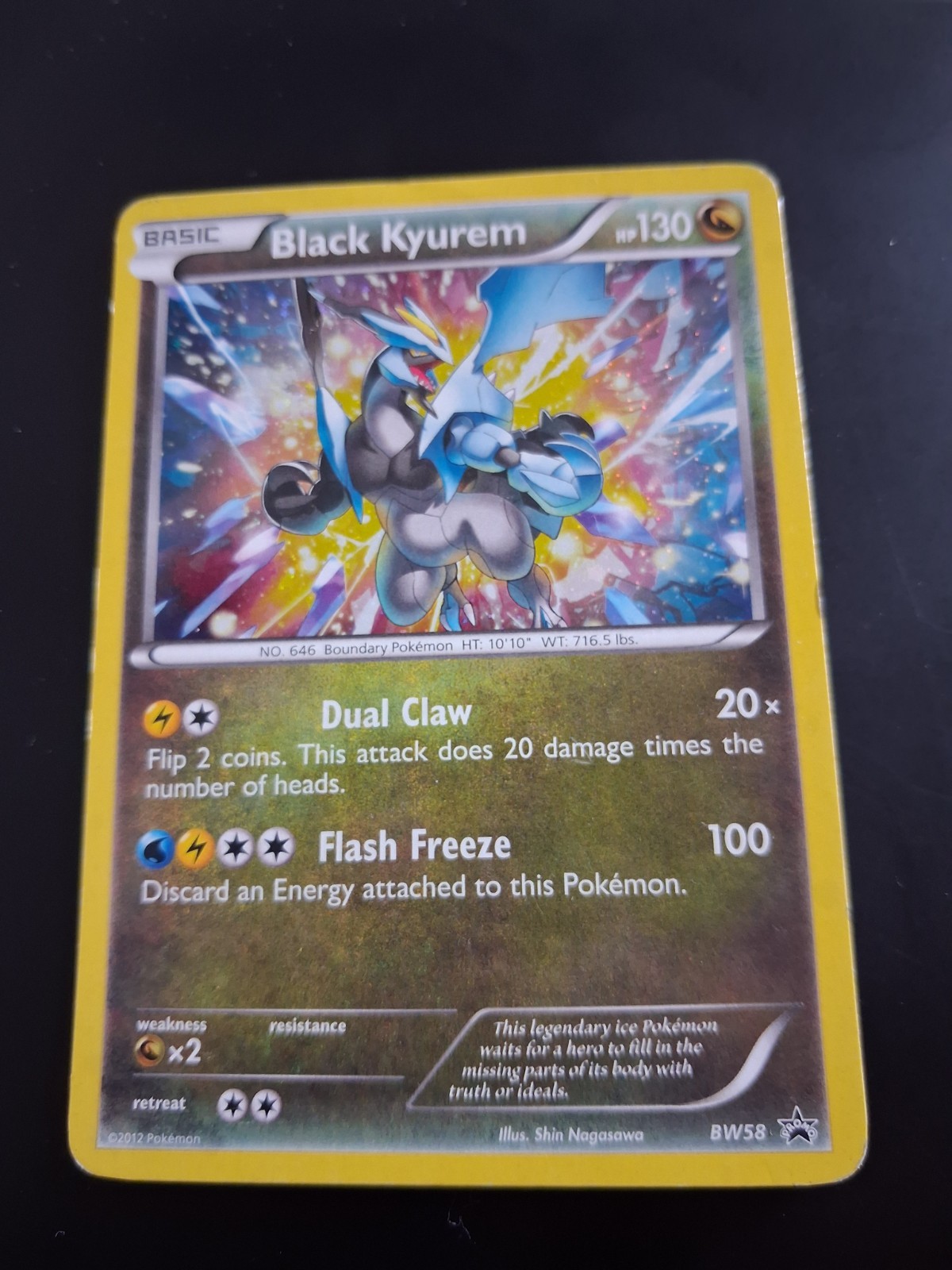 Black Kyurem BW58 Black & White Holo