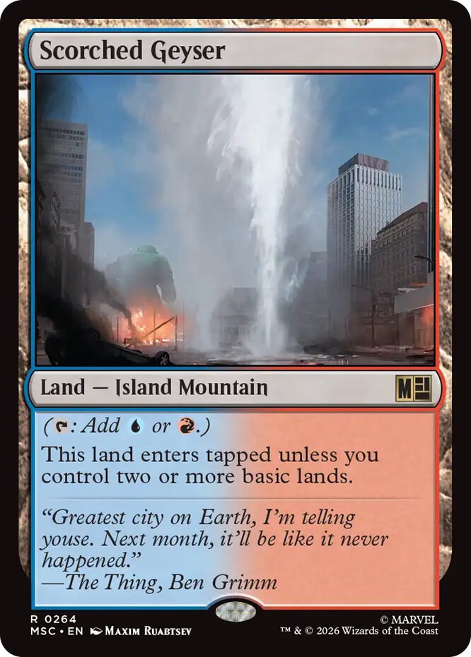Scorched Geyser NM-Mint Commander: Marvel Super Heroes MTG