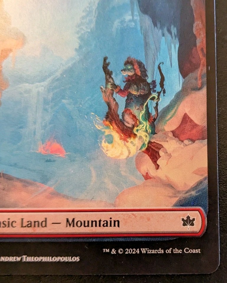 Mountain (Winter Full Art) 0277 BLB Land Bloomburrow Magic: The Gathering