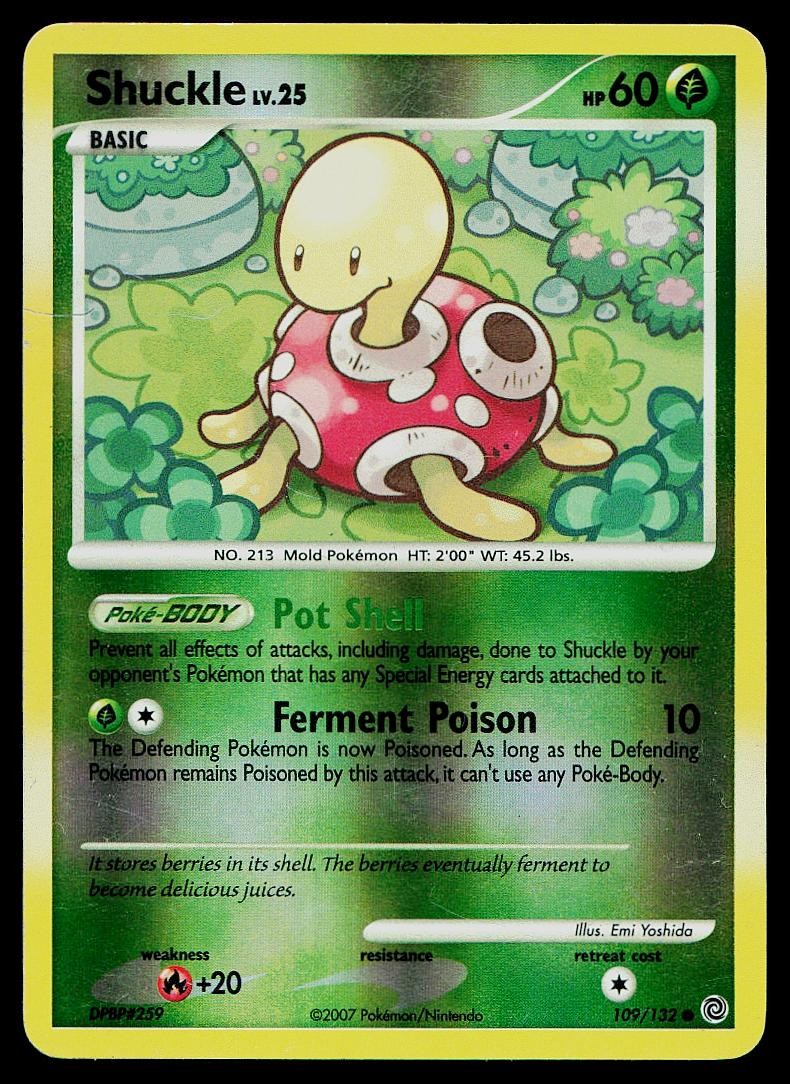 Pokemon Card Secret Wonders Shuckle 109/132 Reverse Holo Common