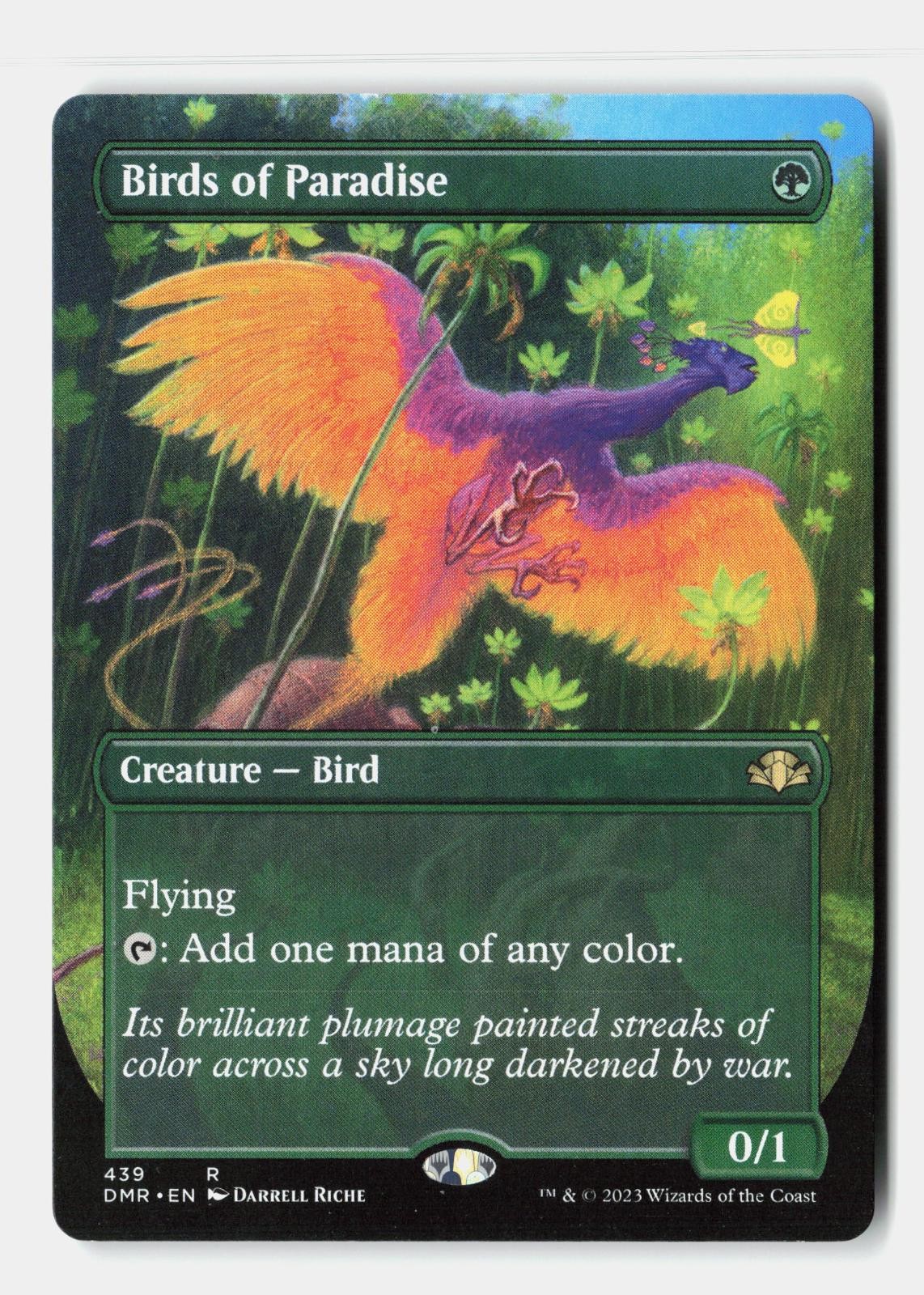 Birds of Paradise (Borderless) 439 Dominaria Remastered Magic: The Gathering NM