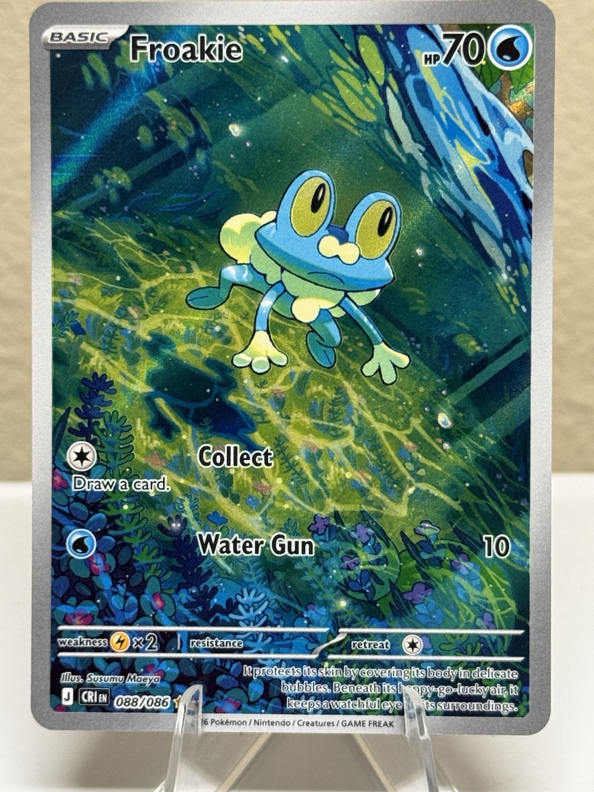 Froakie 088/086 Me04: Chaos Rising Holo Illustration Rare Full Art Pokemon