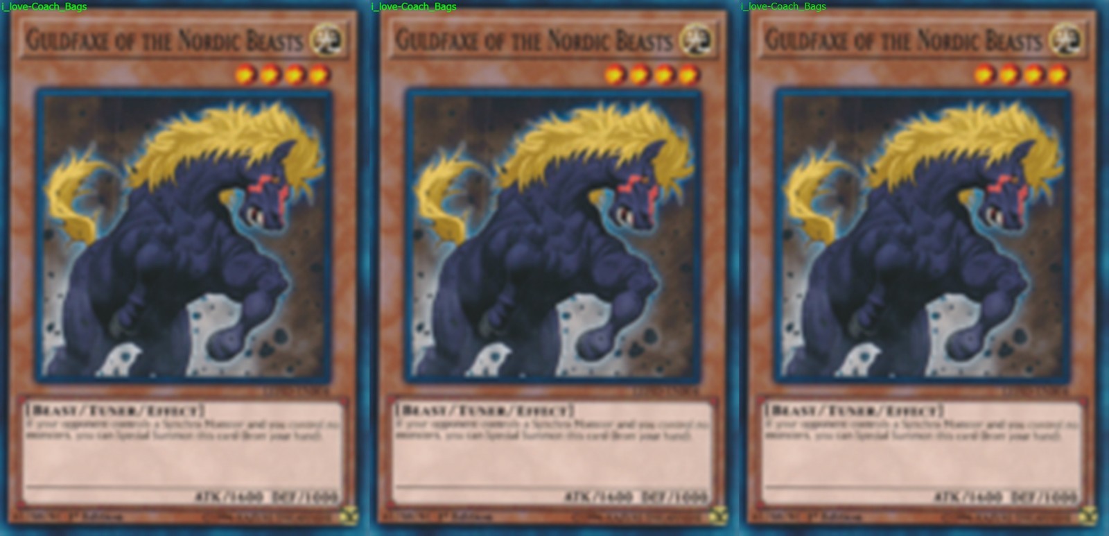 Guldfaxe of the Nordic Beasts LEHD-ENB04 X 3 Mint YUGIOH Effect Tuner monster