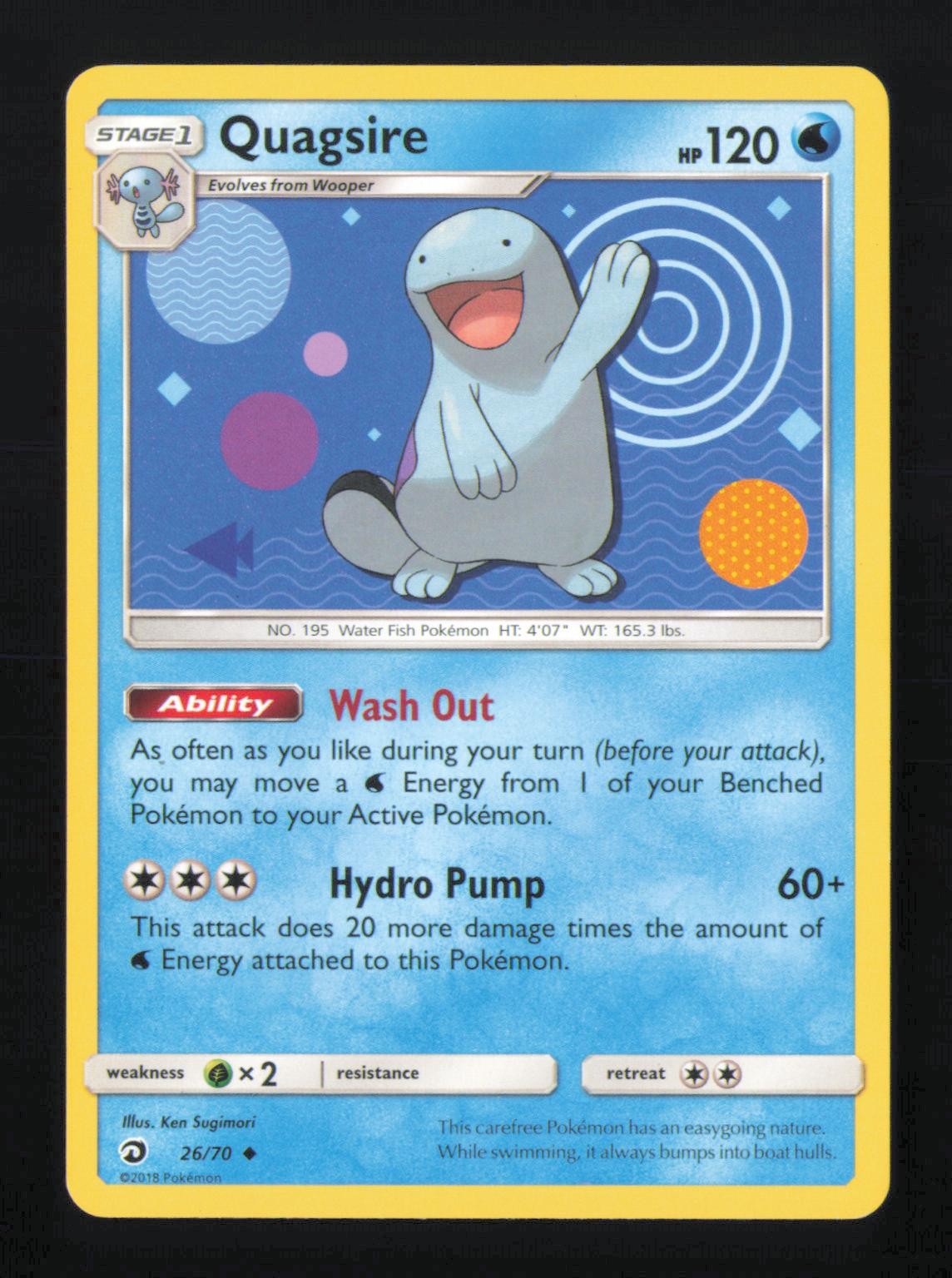 Quagsire 26/70 Uncommon Dragon Majesty Pokemon HP