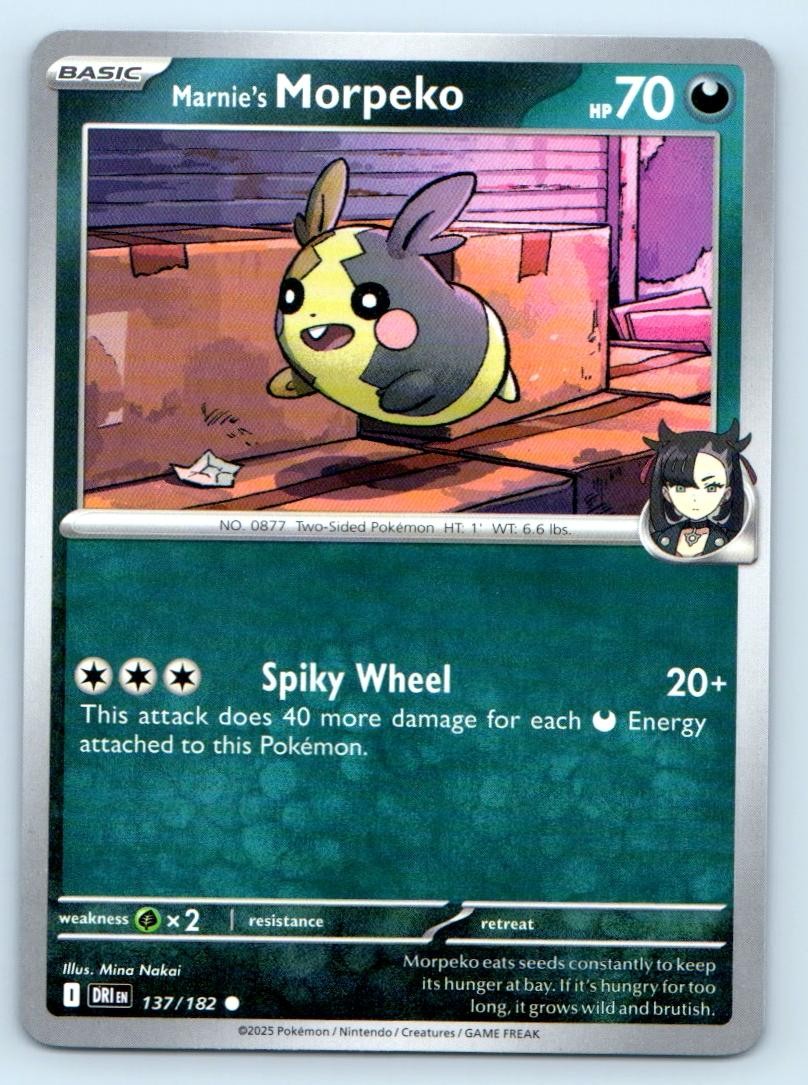 Marnie’s Morpeko 137/182 Common Destined Rivals Pokemon Near Mint
