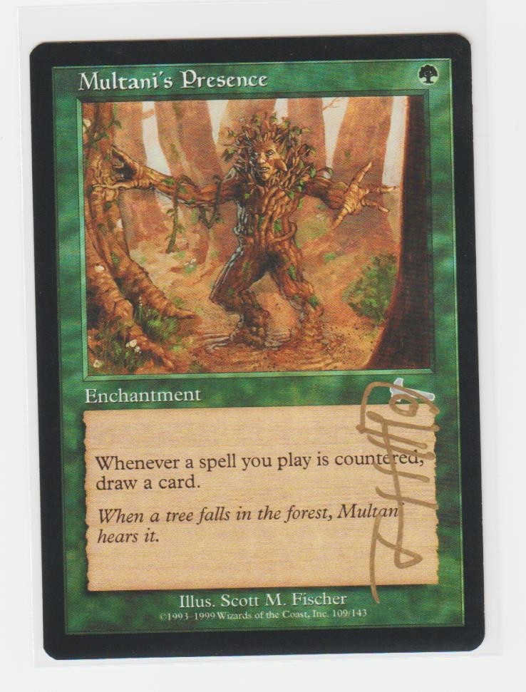 Magic the Gathering ~ Multani’s Presence ~ M/NM ~ Urza’s Legacy Signed by Artist