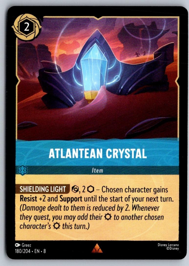 Atlantean Crystal 180/204 Rare Reign of Jafar Lorcana Near Mint