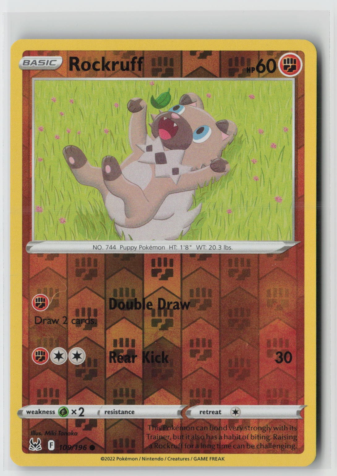 Rockruff Reverse Holo Common SWSH11: Lost Origin 109/196 NM