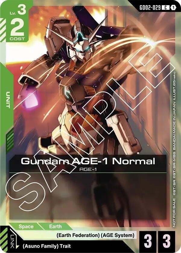 Gundam AGE-1 Normal Alternate Art Foil – GD02-029 – Gundam TCG Card Game 2