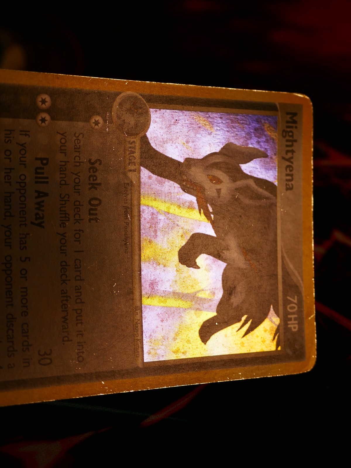 HP Pokemon MIGHTYENA Card EX DEOXYS Set #12/107 Holo Foil Rare#3