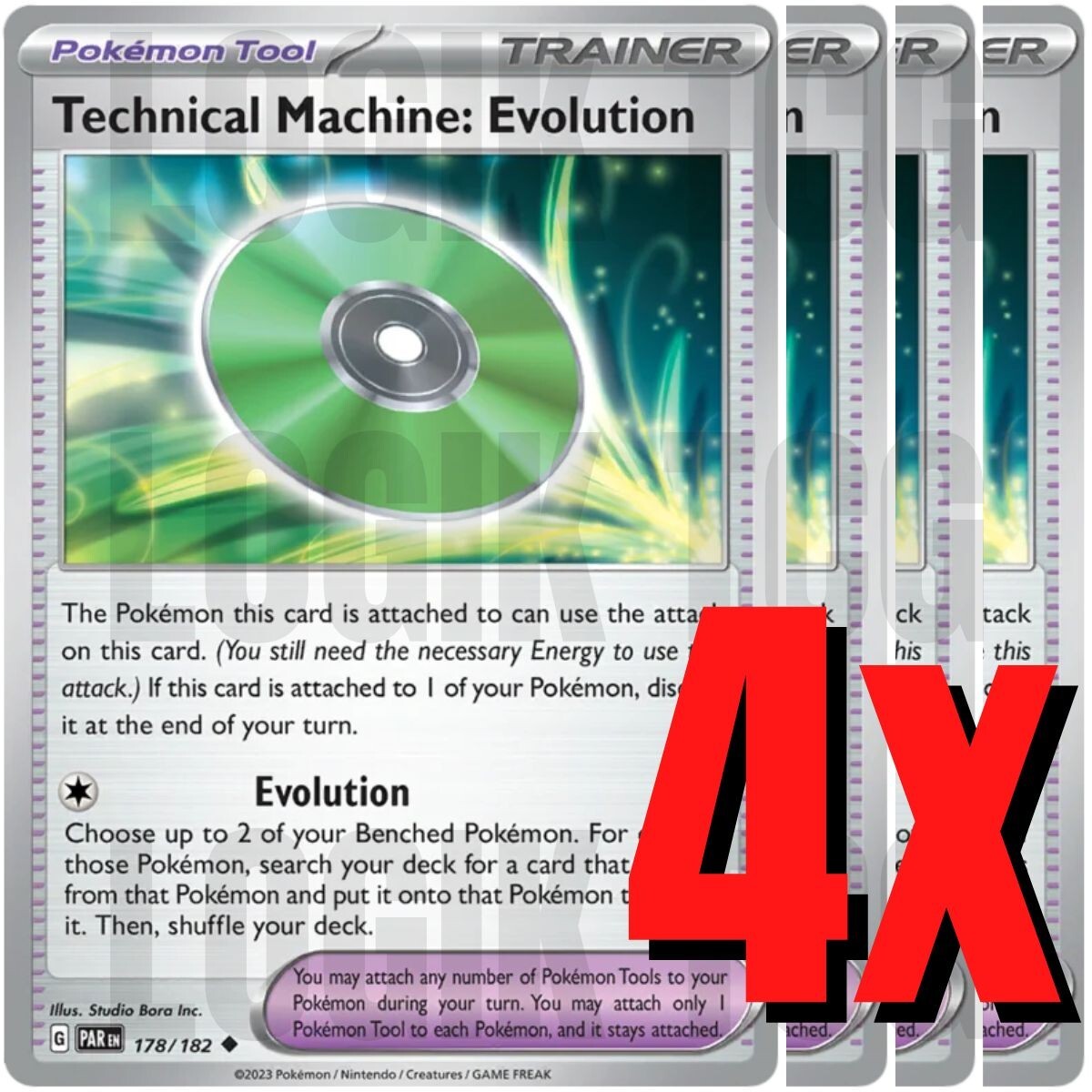 4x Technical Machine Evolution 178/182 x4 – Paradox Rift – Pokemon – Playset