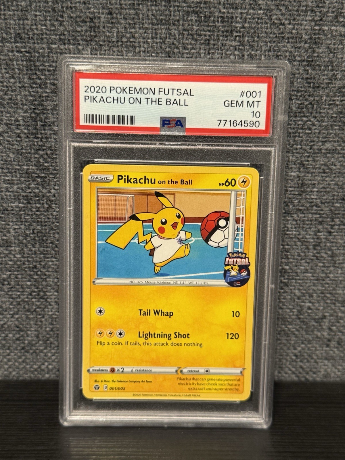 POKEMON FUTSAL PIKACHU ON THE BALL #1 PSA 10 GEM MINT