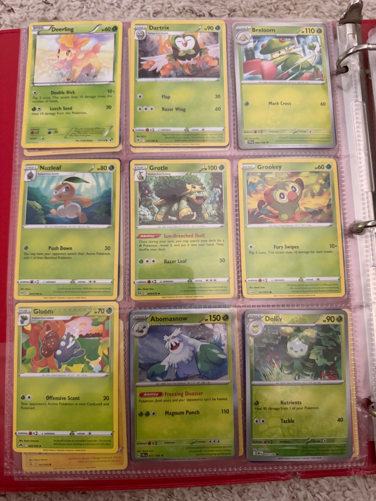 pokemon cards-Fire, grass, electric, poison, fairy, earth, water, dragon, more p