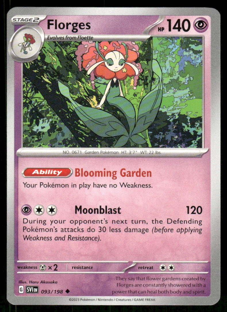 Florges Uncommon SV01: Scarlet & Violet Base Set 093/198 NM