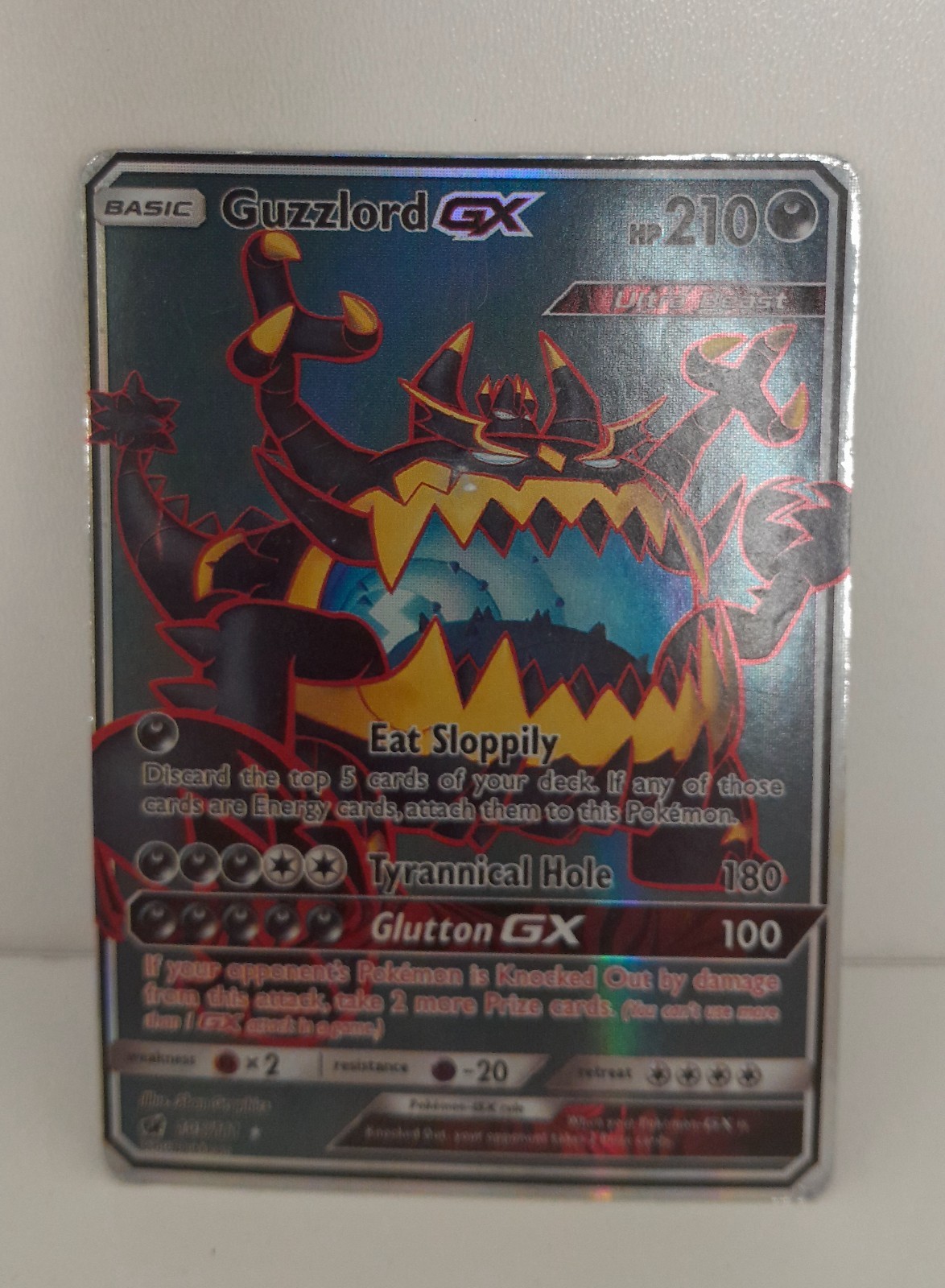 POKEMON – GUZZLORD GX (ENGLOUTYRAN GX) – 105/111 FULL ART SL4 ENGLISH