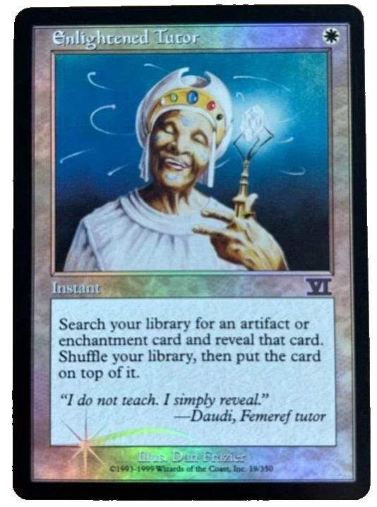 Enlightened Tutor Arena 6th Edition Version Foil Magic the Gathering EX/NM Nice