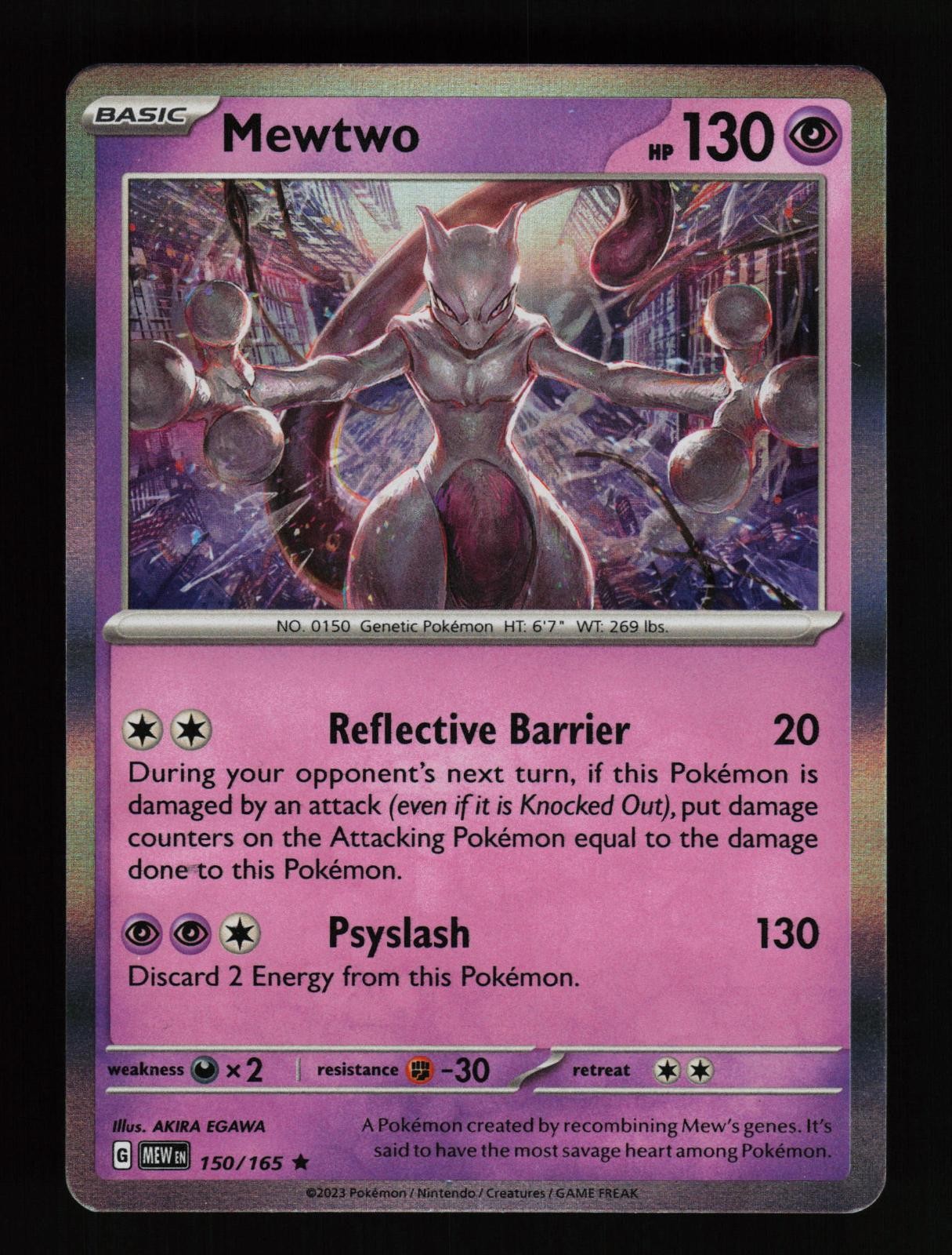 Mewtwo 150/165 Holo Rare 151 Pokemon Cards