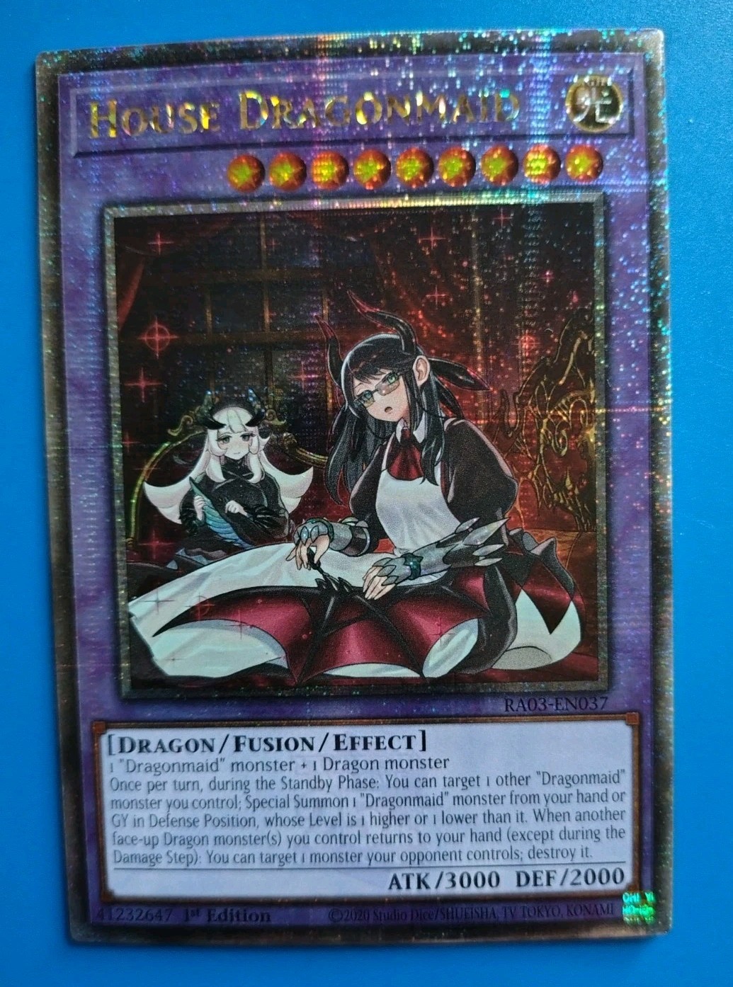 NM Yugioh House Dragonmaid Alternate Art RA03-EN037 Quarter Century Secret Rare