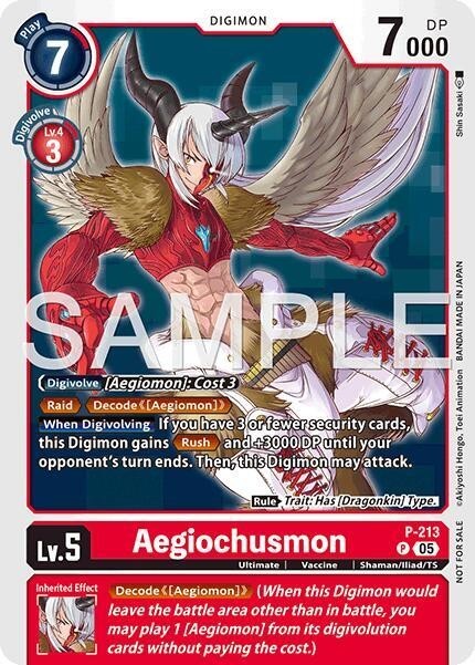 Aegiochusmon Alternate Art – P-213 NM – Digimon TCG