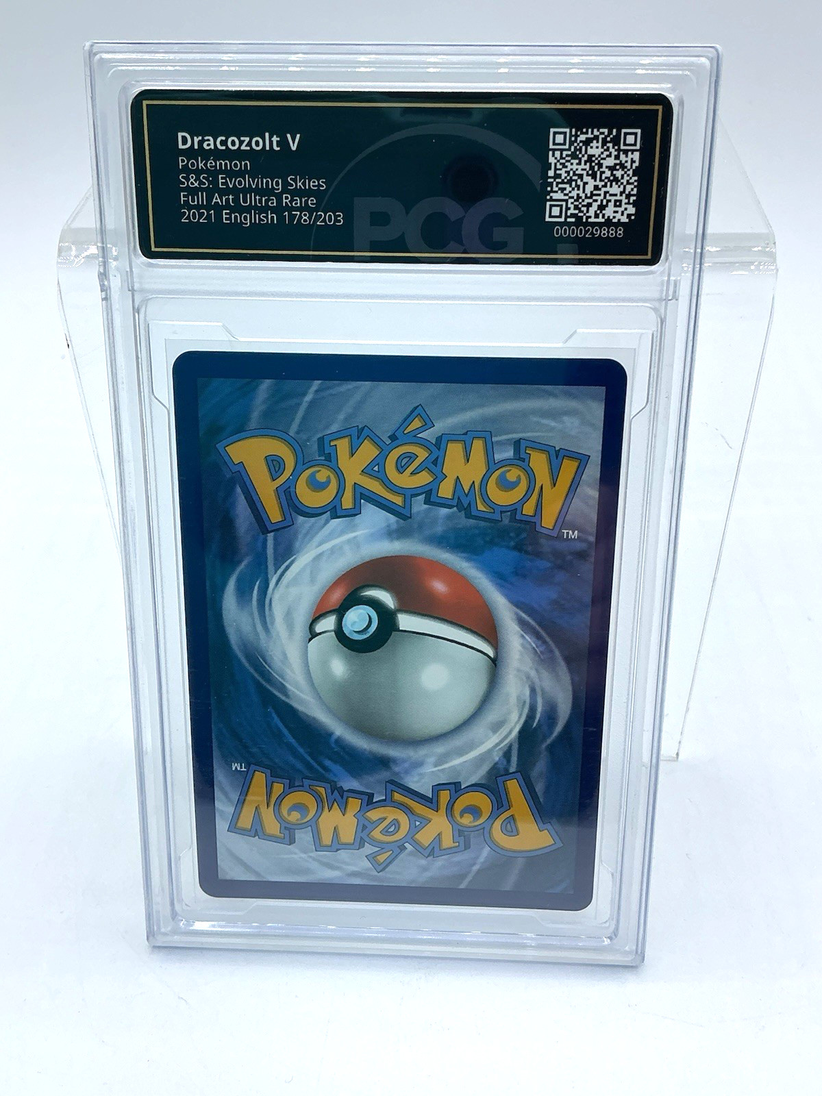 Pokemon 2021 Dracozolt V Card Evolving Skies Full Ultra Rare 178/203 PCG 9.5