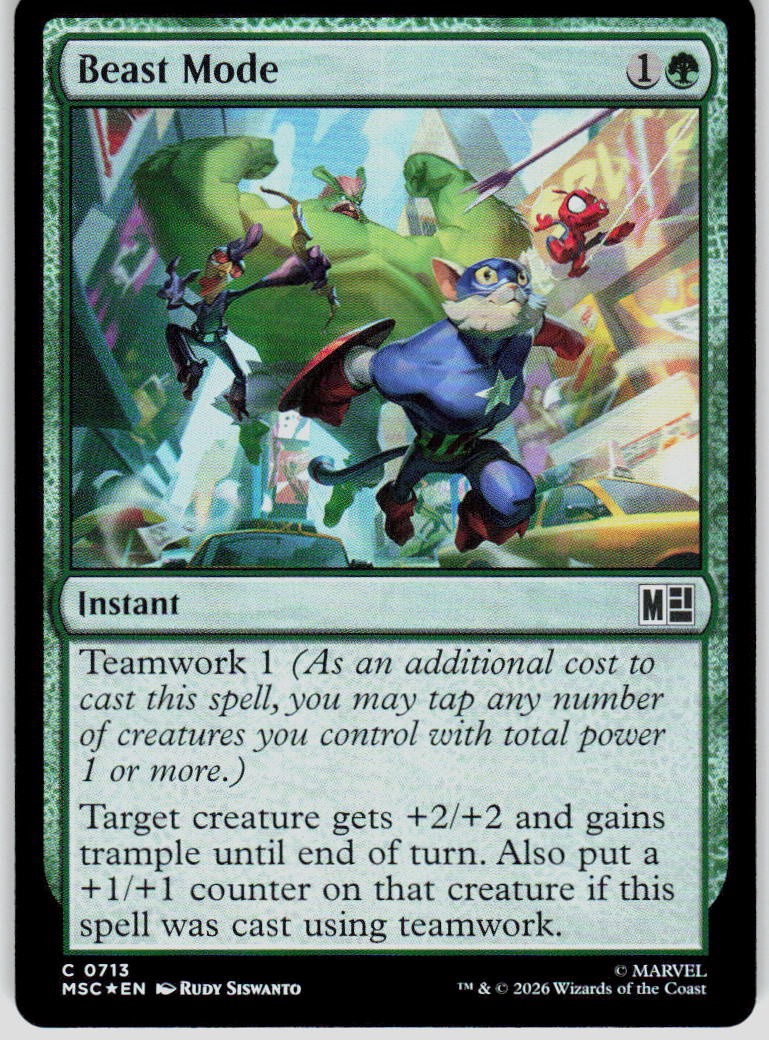 Beast Mode Foil 713 Commander: Marvel Super Heroes Magic the Gathering