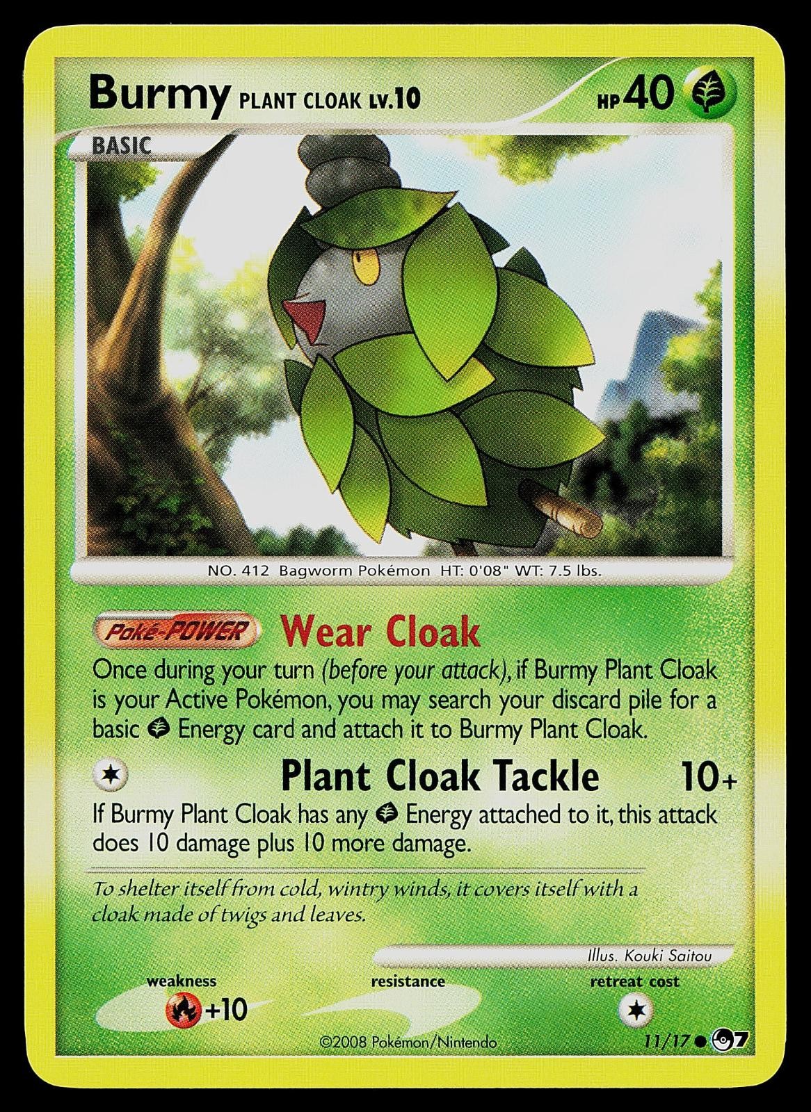 Pokemon Card – Burmy Plant Cloak POP Series 7 11/17 Common