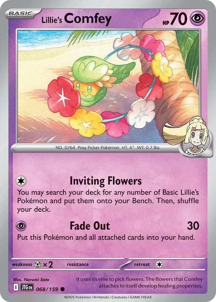 Lillie’s Comfey JTG 068/159 Pokémon SV09: Journey Together Common EN NM