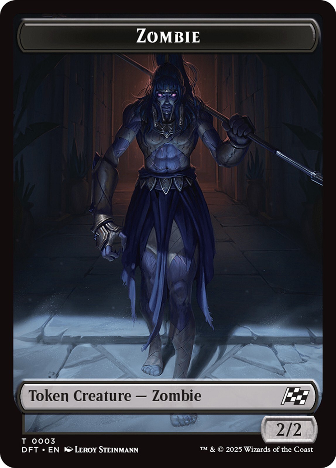 Zombie Warrior | Zombie Double Sided Token [Aetherdrift] MTG