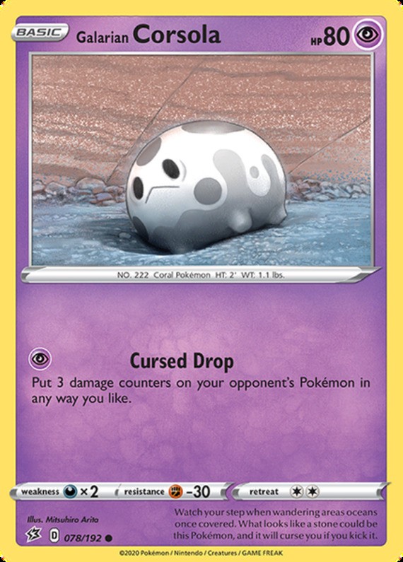 Galarian Corsola – 078/192 – Common – Near Mint