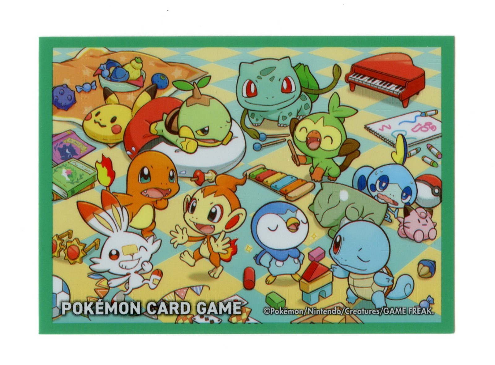 Starters Playroom (Green) Individual Card Sleeve Pokemon Center Japan Original