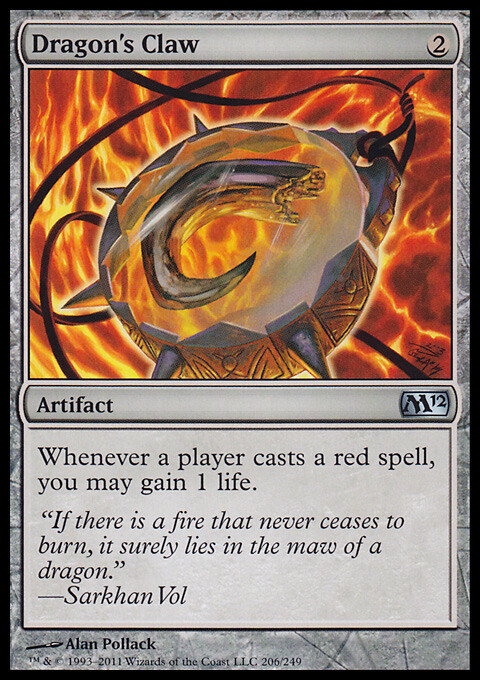 Magic the Gathering MTG Dragon’s Claw (206) Magic 2012 LP