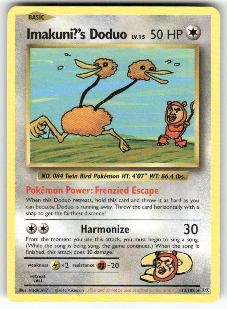 Imakuni?’s Doduo 112/108 Secret Rare Evolutions Pokemon Near Mint