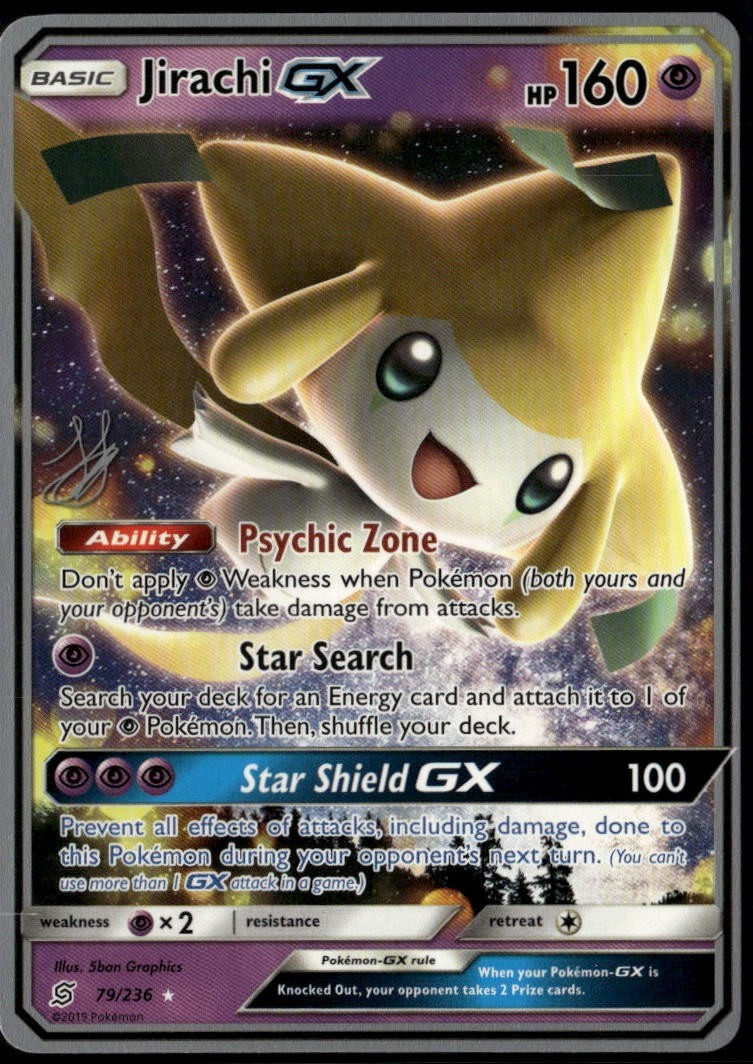 Jirachi GX 79/236 2019 World Championship Perfection Deck LP+ Pokemon Card